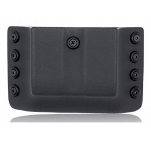 9mm double stack magazines OWB, Kydex, 1.5 inch plastic clip, right hand, black.
