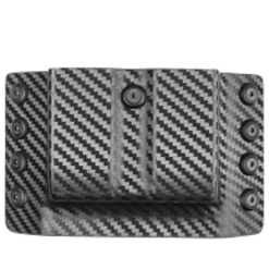 R&F Holster RF-KMD21CF 9mm Double Stack Magazine OWB Carrier – Carbon Fiber Right Hand Black