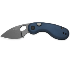 Kizer Microbe V2742A1 – Blue Aluminum Handle, Button Liner Lock