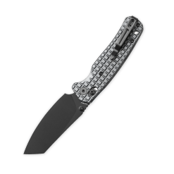 Bestechman Cicada’s Wing BMK06-S-2 – Black PVD Blade & Frag Pattern Steel Handle Folding Knife