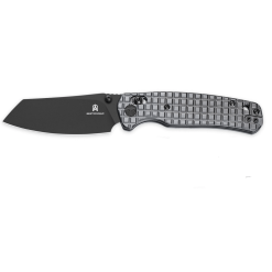 Bestechman Cicada’s Wing BMK06-S-2 – Black PVD Blade & Frag Pattern Steel Handle Folding Knife