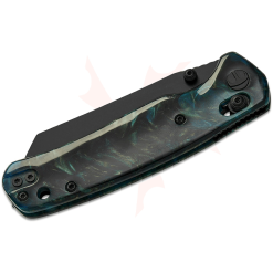 Bestechman Cicada’s Wing BMK06R– Black Blade & Teal Resin Handle Folding Knife