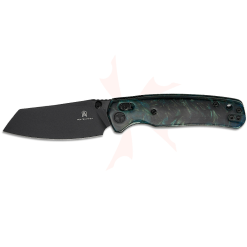 Bestechman Cicada’s Wing BMK06R– Black Blade & Teal Resin Handle Folding Knife
