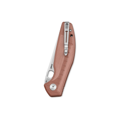 Bestechman Angry Owl BMK12D-1–D2 Blade & Brown G10 Handle Folding Knife