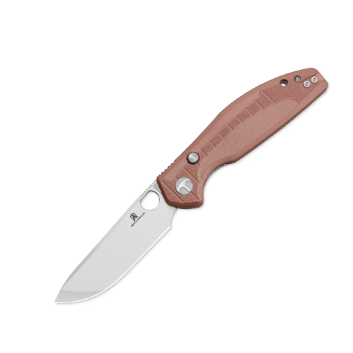 Bestechman Angry Owl BMK12D-1–D2 Blade & Brown G10 Handle Folding Knife