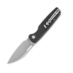 Bestechman Vector BMK15A– D2 Stonewash Blade & Black Aluminum Handle Folding Knife
