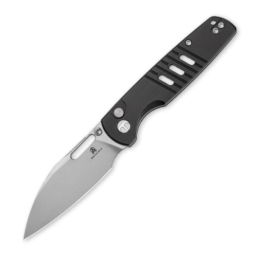 Bestechman Vector BMK15A– D2 Stonewash Blade & Black Aluminum Handle Folding Knife
