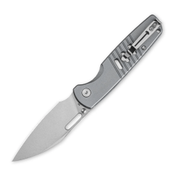 Bestechman Vector BMK15B– D2 Stonewash Blade & Grey Aluminum Handle Folding Knife
