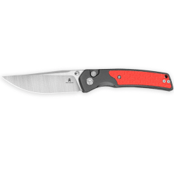 Bestechman Icebreaker BMK16A–D2 Blade & Black Aluminum Handle with Red G10 Inlays Folding Knife
