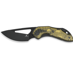 Bestechman Triassic BMK17F –Black PVD Blade & Amber Ultem Handle Folding Knife