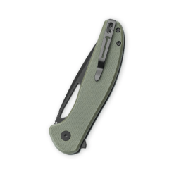 Bestechman Whalefin BMK18D–Black PVD D2 Blade & OD Green G10 Handle Folding Knife