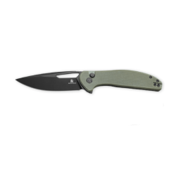 Bestechman Whalefin BMK18D–Black PVD D2 Blade & OD Green G10 Handle Folding Knife