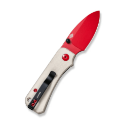 Civivi Baby Banter Thumb Stud Knife C19068S-7 – Red Blade & Ivory G10 Handle