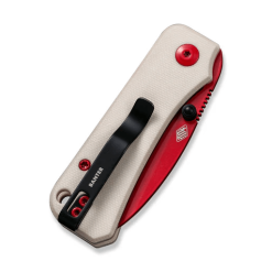 Civivi Baby Banter Thumb Stud Knife C19068S-7 – Red Blade & Ivory G10 Handle