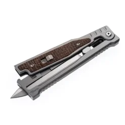 Reate Titanium bead blast Double Edges-Satin Stonewashed Flat Burlap micarta - OG-EXO (6)