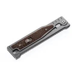 Reate Titanium bead blast Double Edges-Satin Stonewashed Flat Burlap micarta - OG-EXO (6)