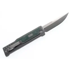 Reate Titanium bead blast Drop Point-Satin Stonewashed Flat OD Green Micarta – OG-EXO (7)