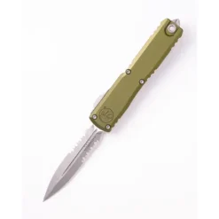 Microtech Ultratech Gen IV D/E Apocalyptic Part Serrate OD Green - 11224-11APOD