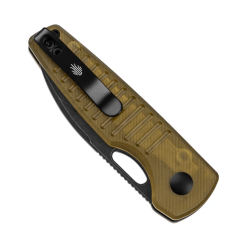 Kizer Parakeet V2706A1 Yellow Handle Nitro-V Black PVD Blade Folding Knife