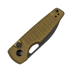 Kizer Parakeet V2706A1 Yellow Handle Nitro-V Black PVD Blade Folding Knife