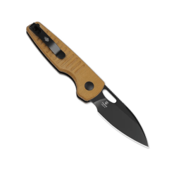 Kizer Parakeet V2706A3 Brown Micarta Handle Nitro-V Black Blade Folding Knife