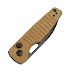 Kizer Parakeet V2706A3 Brown Micarta Handle Nitro-V Black Blade Folding Knife