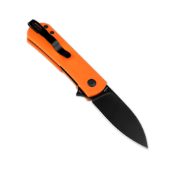 Kizer Yorkie V3525A2 Orange G10 Handle Nitro-V Black PVD Drop Point Blade Folding Knife
