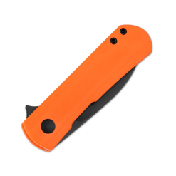 Kizer Yorkie V3525A2 Orange G10 Handle Nitro-V Black PVD Drop Point Blade Folding Knife