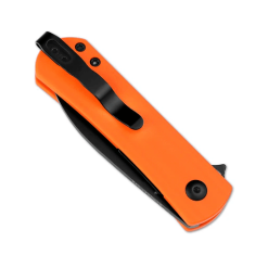 Kizer Yorkie V3525A2 Orange G10 Handle Nitro-V Black PVD Drop Point Blade Folding Knife