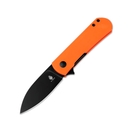 Kizer Yorkie V3525A2 Orange G10 Handle Nitro-V Black PVD Drop Point Blade Folding Knife
