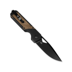 Kizer Militaw V3634A1 Folding Knife – With G10 & Burlap Micarta Handle