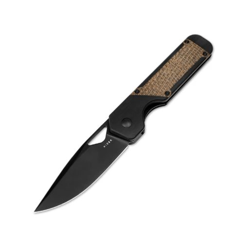 Kizer Militaw V3634A1 Folding Knife – With G10 & Burlap Micarta Handle