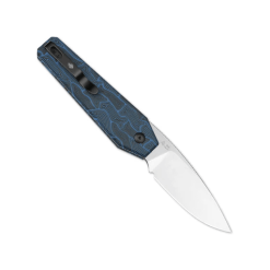 Kizer Tomb V3692A3 Folding Knife – Button Lock Knife with Damascus G10 Handle