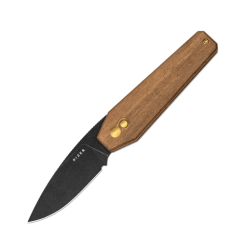 Kizer Tomb V3692A4 Folding Knife – Button Lock Pocket Knife with Wood Handle
