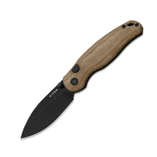 Kizer Phoca BD V3781BDA1 Black Stonewashed Folding Knife with Micarta Handle