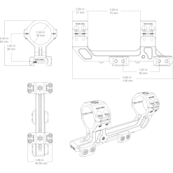 Vector Optics 30mm 1-Piece Extended Picatinny AR Mount XASR-3031
