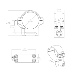 Vector Optics XASR-SQ10 30mm Steel Quick Release Weaver Scope Rings Low Profile