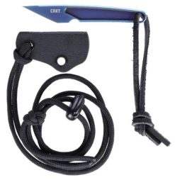 CRKT HangTi Blue Titanium Neck Knife (7065)