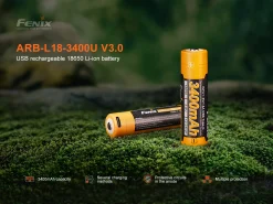 Fenix ARB-L18-3400U V3.0 USB Rechargeable 18650 Li-ion Battery – 3400mAh