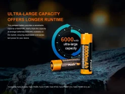 Fenix ARB-L21-6000 Rechargeable 21700 Li-ion Battery – 6000mAh