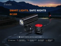 Fenix BC28R Smart Control Bicycle Light Combo – 2500 Lumens Front & Rear Bike Light Set