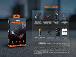 Fenix BC28R Smart Control Bicycle Light Combo – 2500 Lumens Front & Rear Bike Light Set